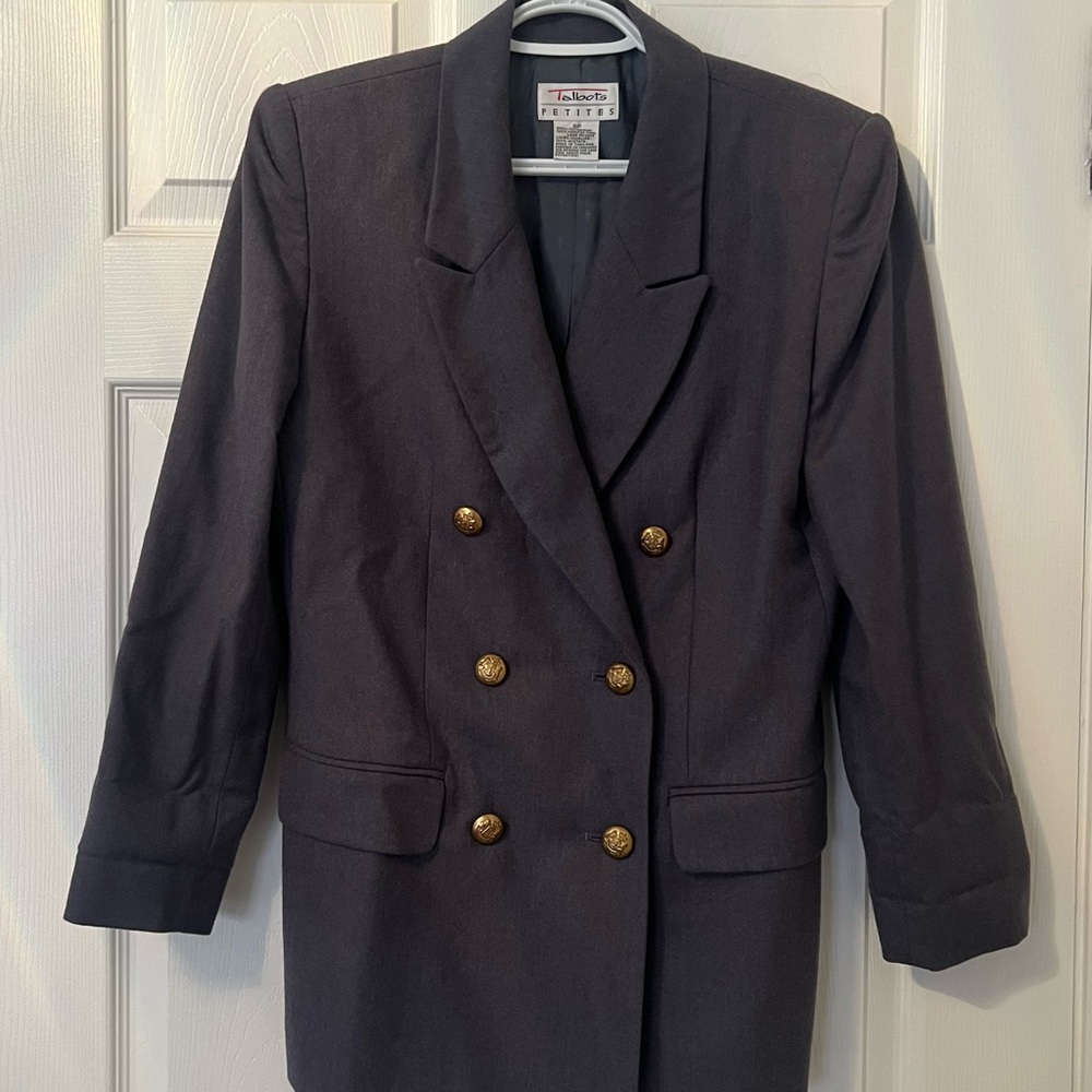 Talbots Black Blazer Tailored Suit Jacket
